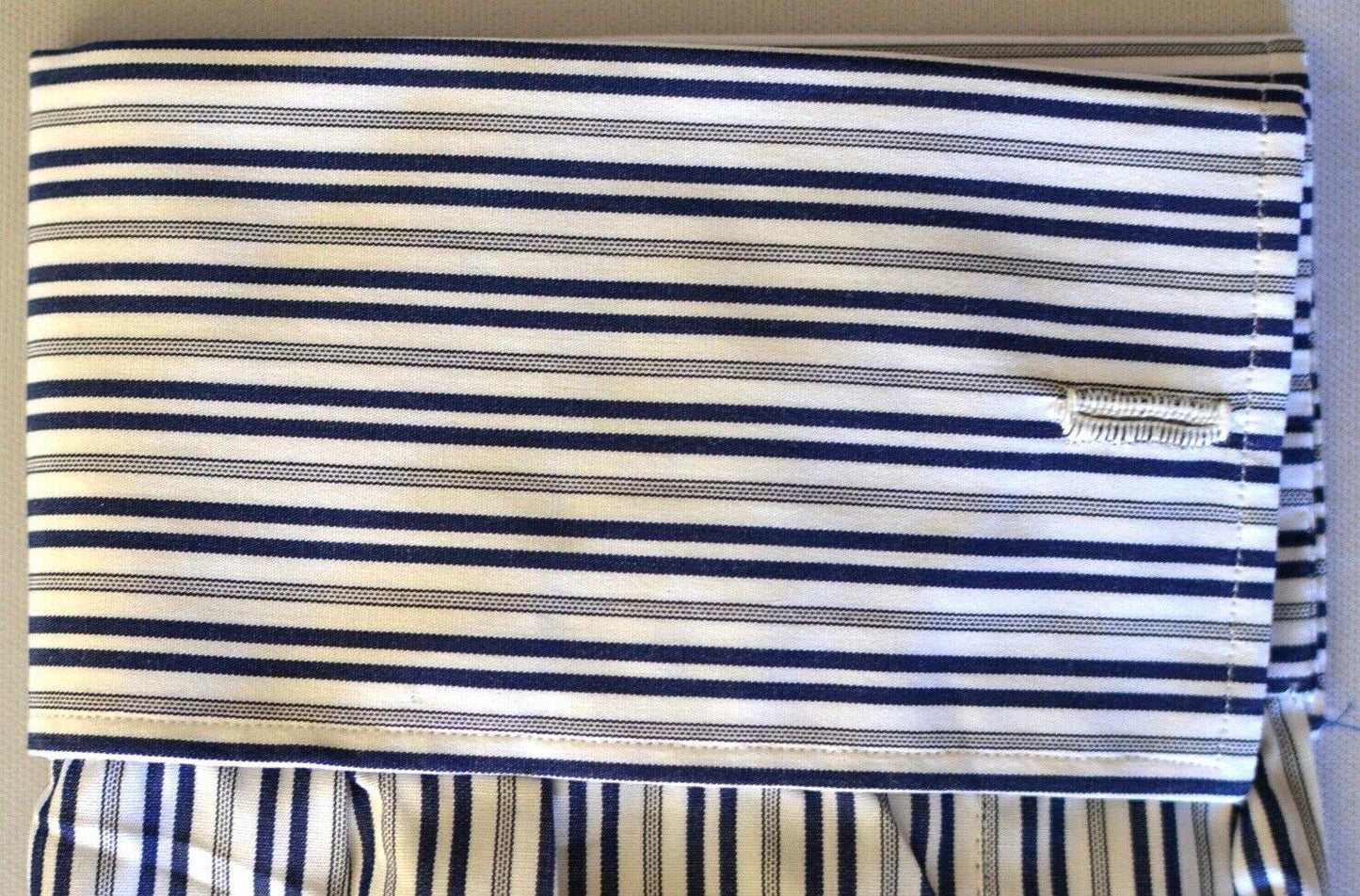 KITON Mens White Multi Stripe French Cuff Slim Dress Shirt Sz 17.5 NEW $600