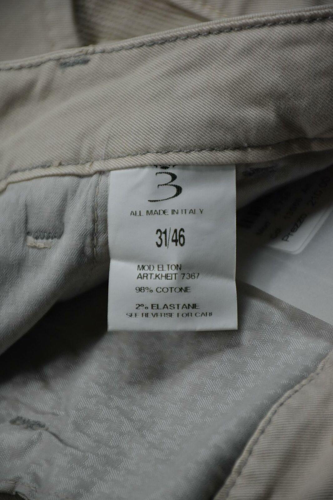 Barba Napoli Men's Khaki Twill Pants Size 31/46 New $325