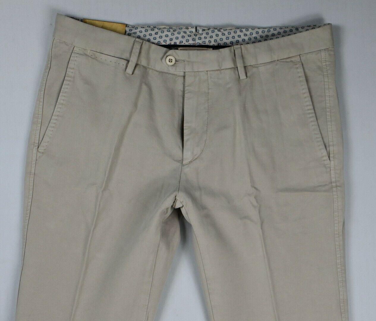 Marco Pescarolo Men's Light Khaki Twill Pants Size 37 New $695