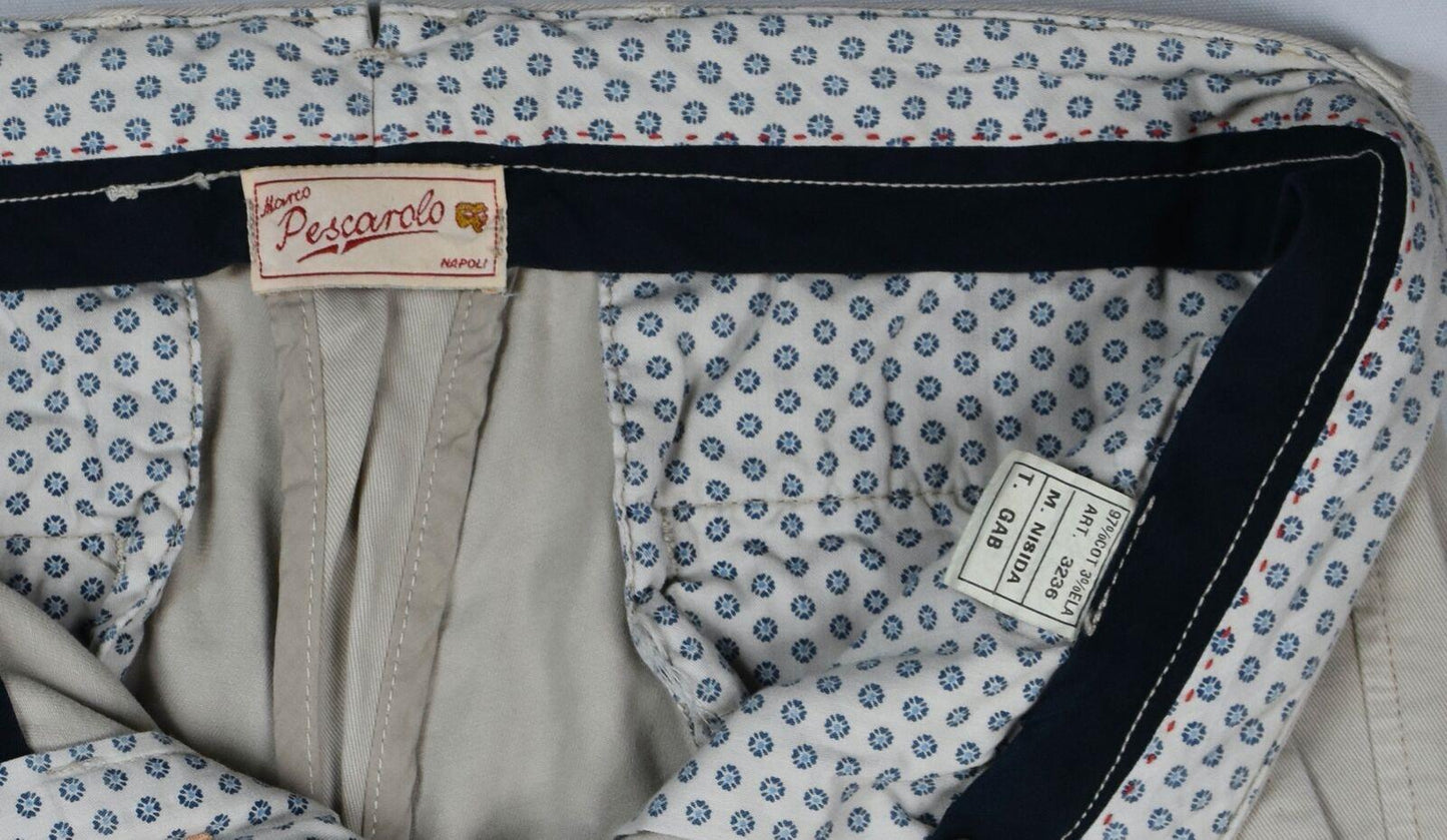 Marco Pescarolo Men's Light Khaki Twill Pants Size 37 New $695