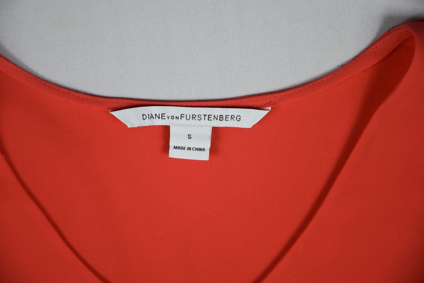 Diane Von Furstenberg Women's Polyester Red Top Shirt Size S
