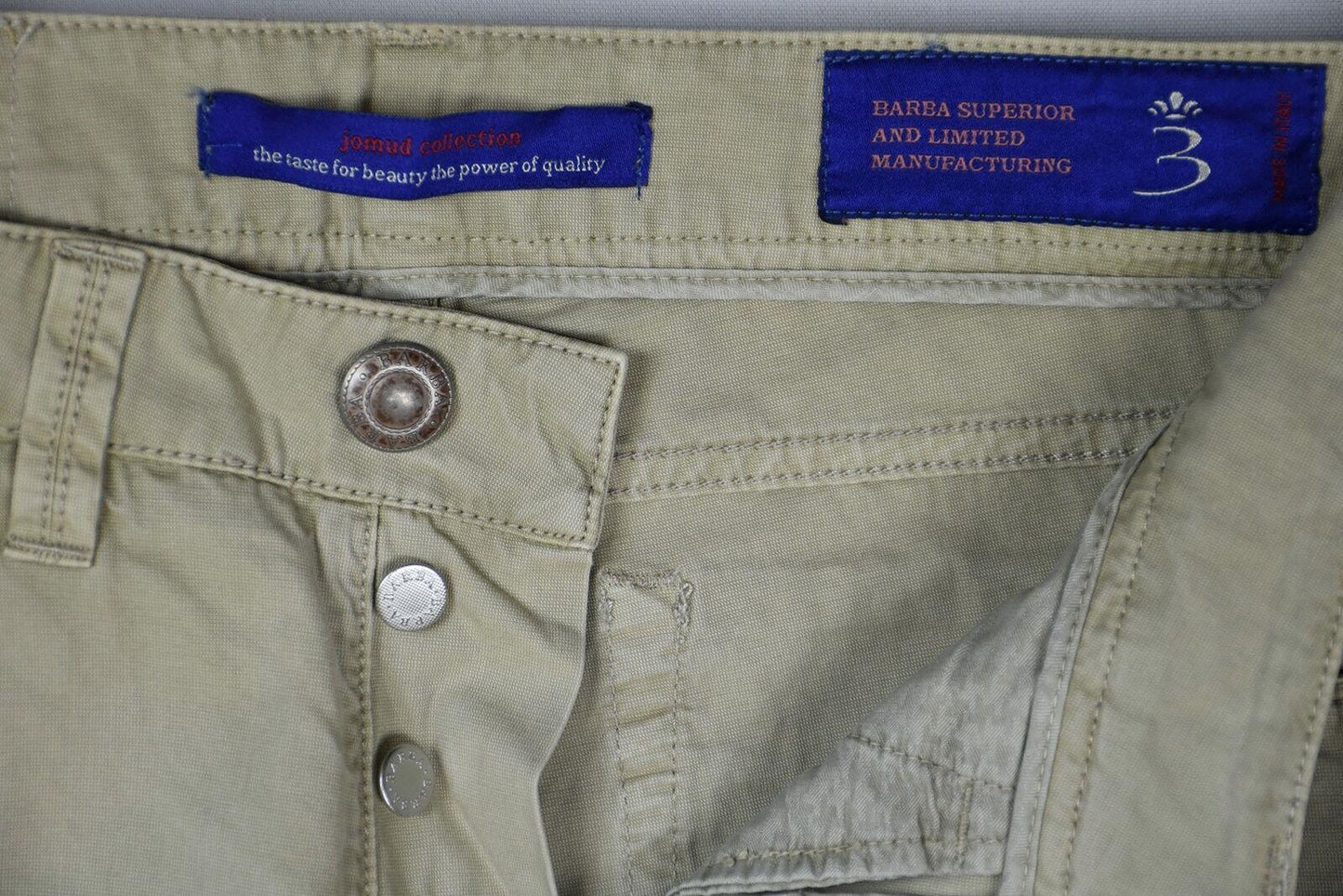 Barba Napoli Men's Limited Edition Khaki Jeans Size 32/47 New $325.