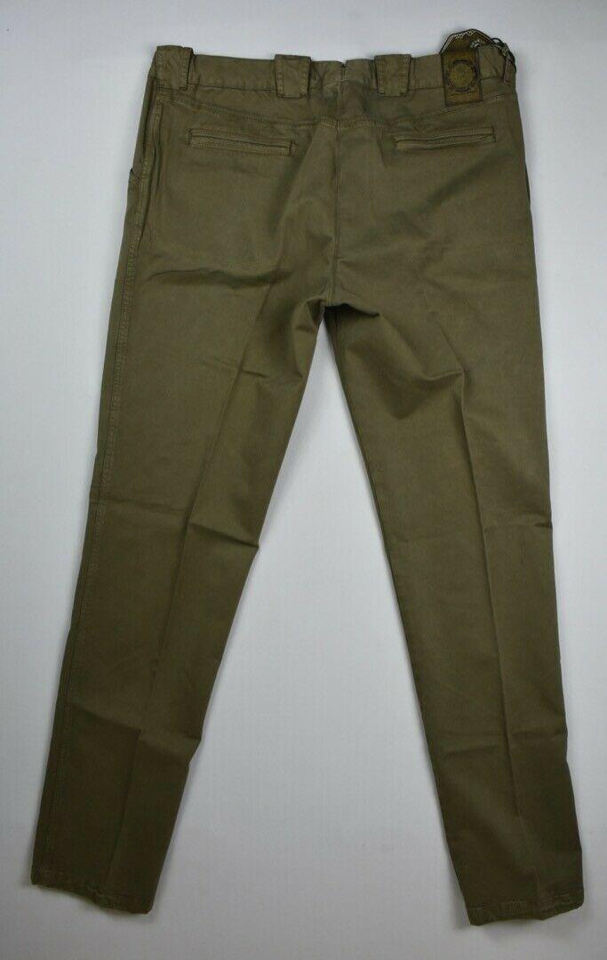 Barba Napoli Men's Olive Chino Pants Size 31/46 New $325.