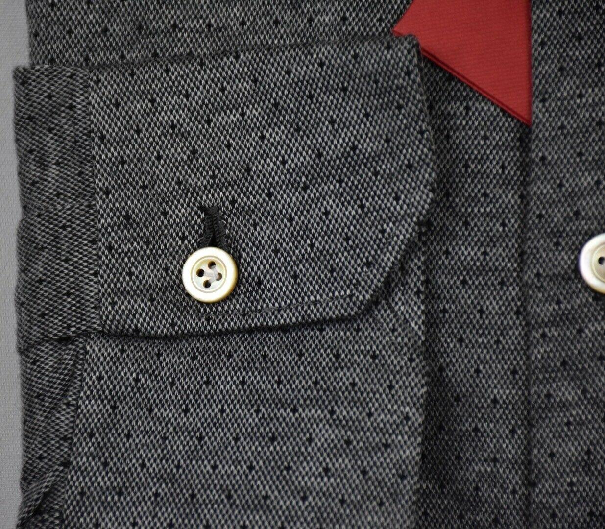 KITON Mens 2018 Handmade Fancy Woven Shirt Size 16 NEW $950 SKU9-15