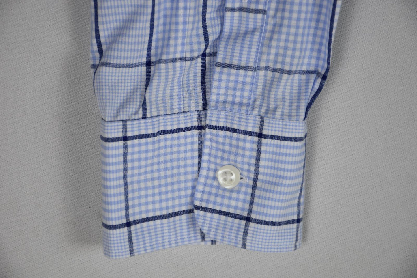 The Men's Store At Bloomingdale's Plaid Blue Shirt S New $98 BLM6-14