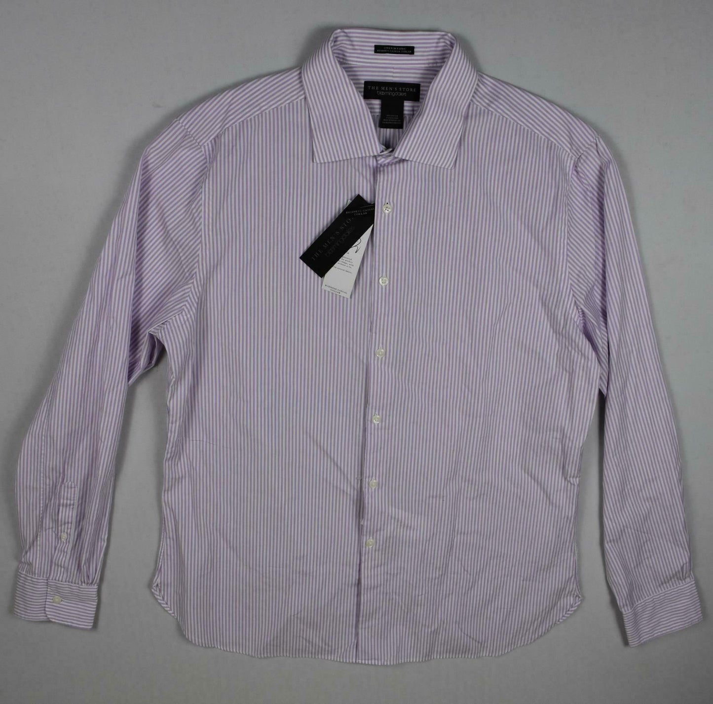 The Men's Store At Bloomingdale's Stripe Purple Shirt Size M New $98 BLM5-6