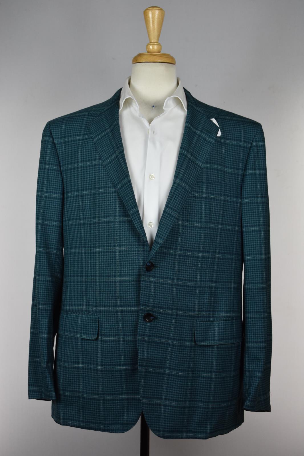 Kired By Kiton Men's Teal 140's Wool Sport Coat Blazer EU 52 / 42 US NEW $3000