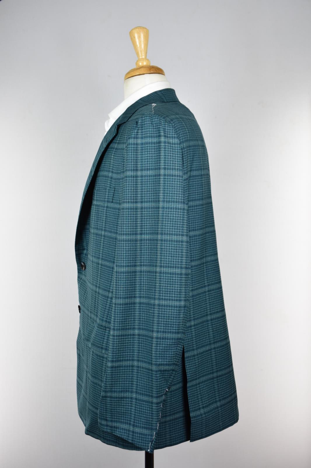Kired By Kiton Men's Teal 140's Wool Sport Coat Blazer EU 52 / 42 US NEW $3000