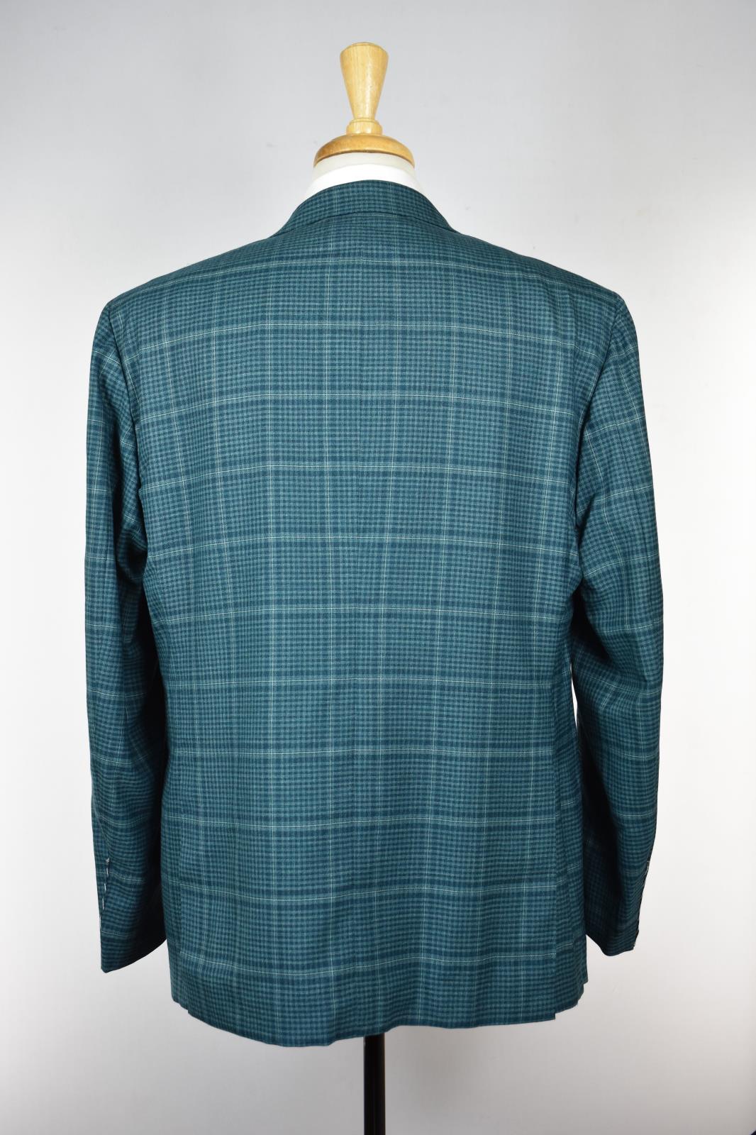 Kired By Kiton Men's Teal 140's Wool Sport Coat Blazer EU 52 / 42 US NEW $3000