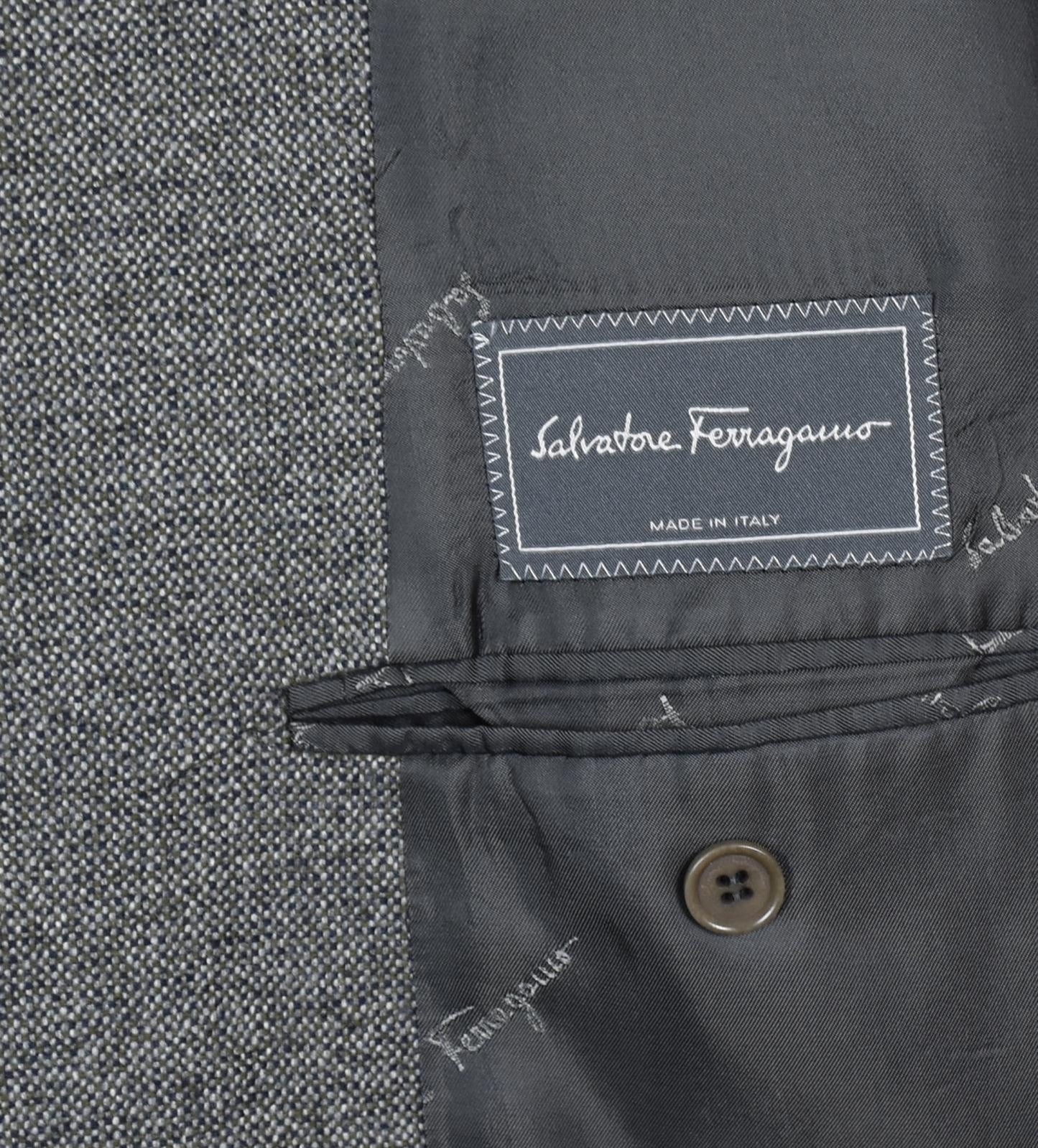 Salvatore Ferragamo Mens Blazer Wool Cashmere Silk Sport Coat Jacket 46 MINT