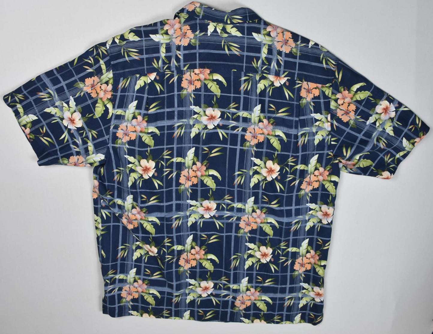 Tommy Bahama Mens Regular Fit Silk Hawaiian Blue Multi Shirt Size L New $118