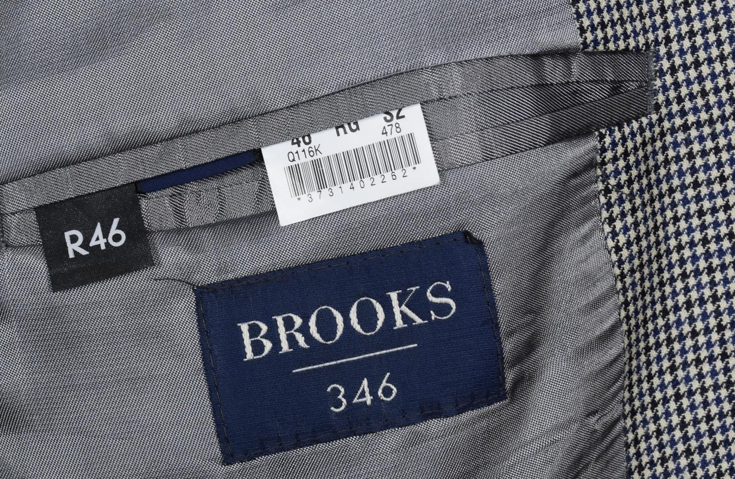 346 Brooks Brothers Worsted Wool Men's Sport Coat Jacket BLAZER SZ 46 R Mint