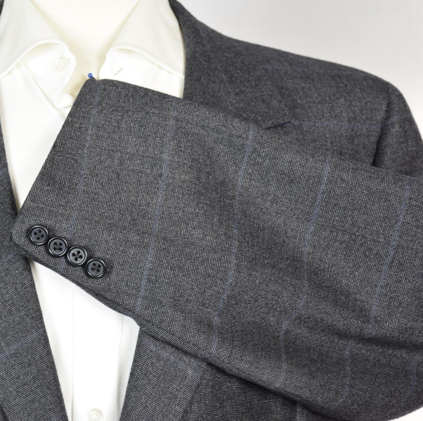 Oxxford Clothing Onwentsia Mens Super Worsted Wool Sport Coat Jacket 44 R Mint