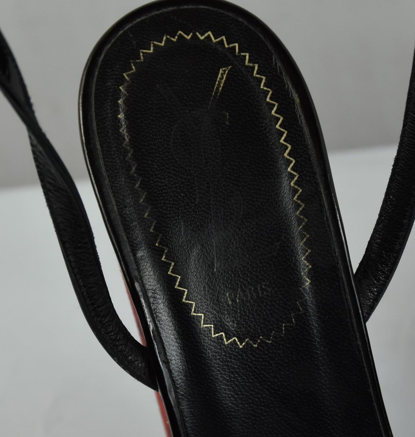 Yves Saint Laurent Women's Wedge Strappy Sandals Heel Shoes Sz 36 = 5.5 US