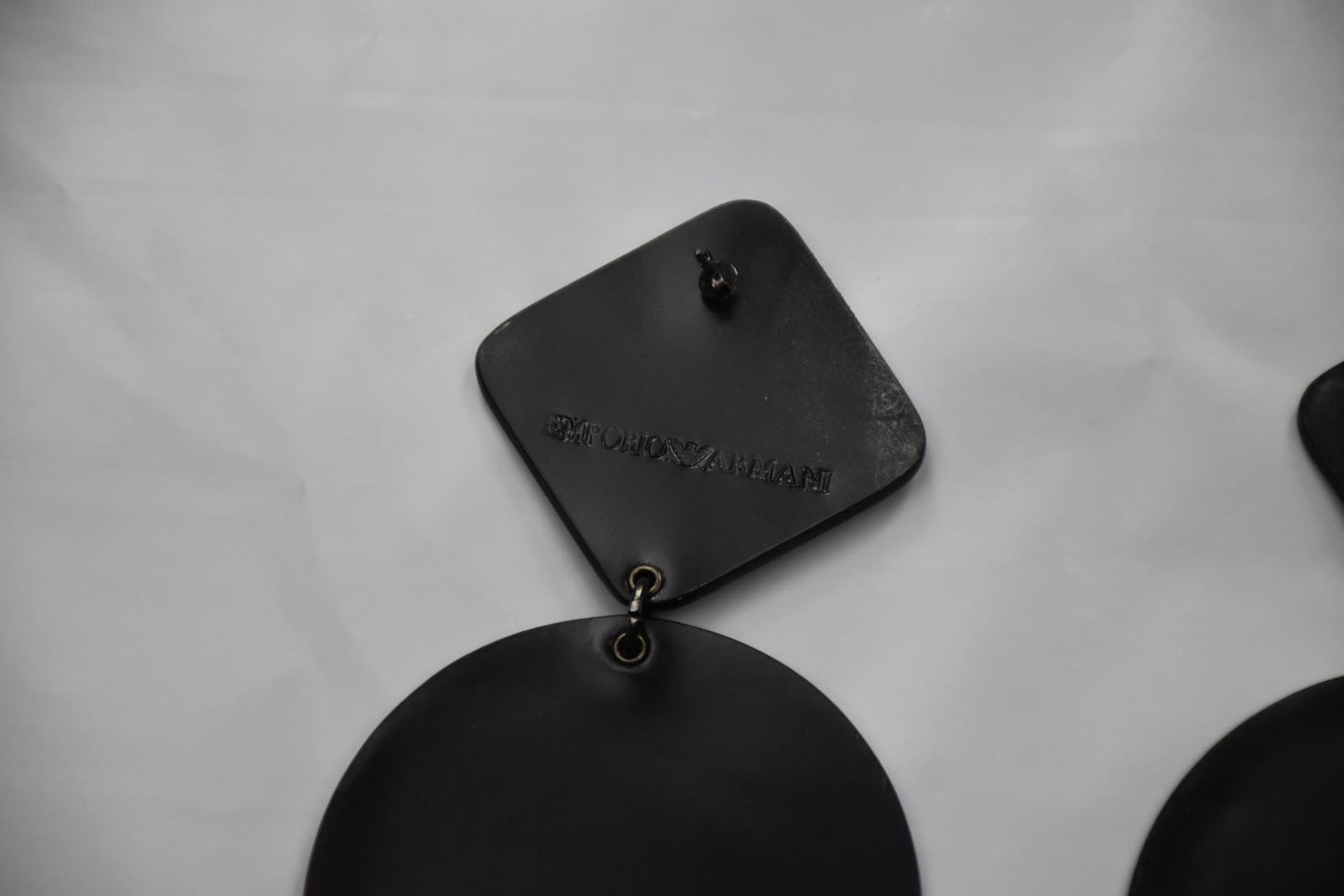 Emporio Armani Earrings Dangle Plastic Loop Circle Mint Jewelry