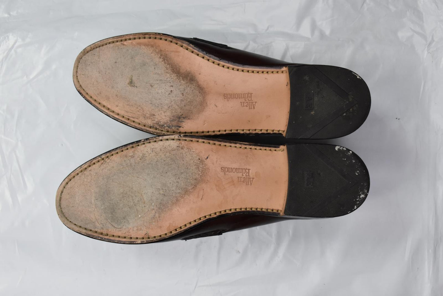 Allen Edmonds Men's 10 B Maxfield Tassel Loafer Leather Upper and Sole Chili