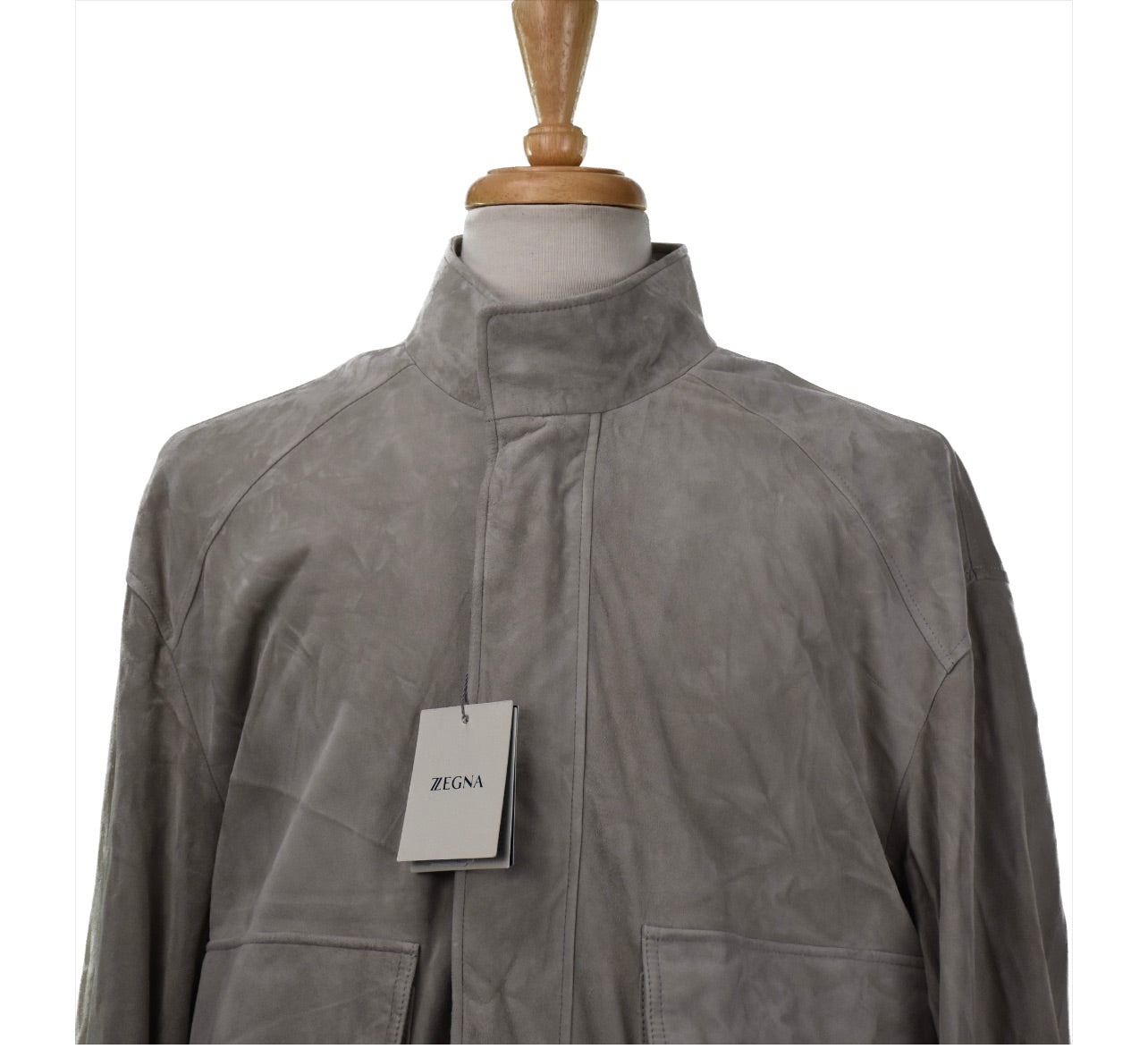 Z ZEGNA Men's Suede Leather Jacket Size L New $1995 122VZ082-ZZ930-N03