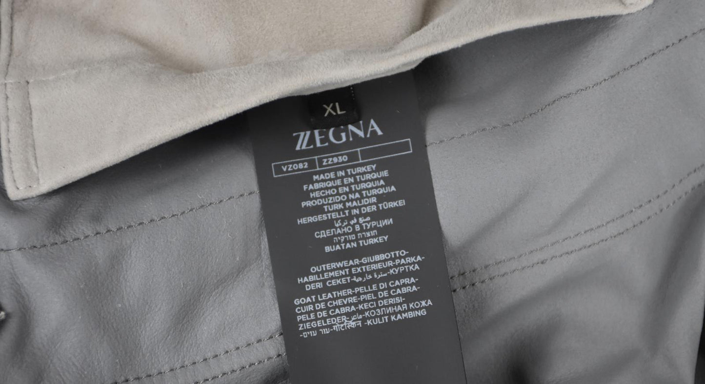 Z ZEGNA Men's Suede Leather Jacket Size XL New $1995 122VZ082-ZZ930-N03