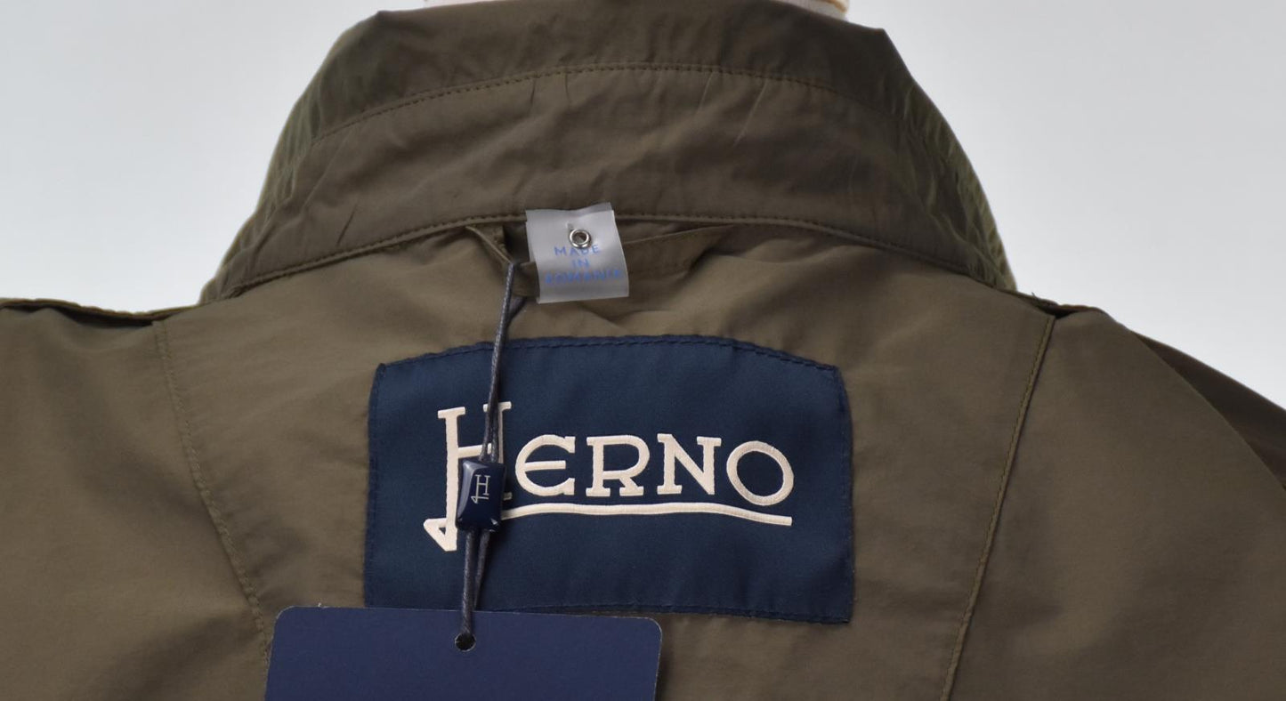 HERNO Men's Nylon Cotton Snap Button JACKET Size 56 - XXXL New $655
