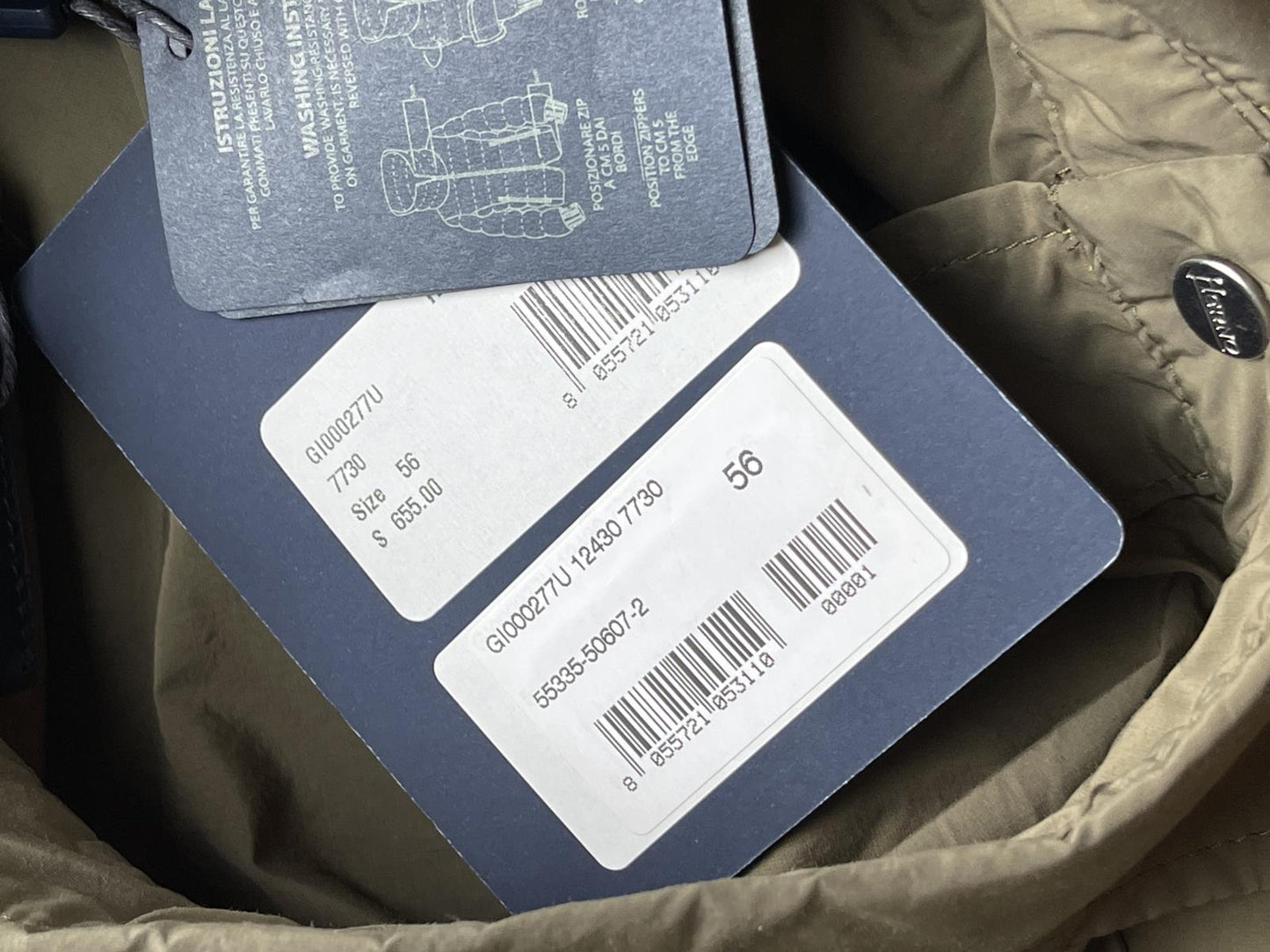 HERNO Men's Nylon Cotton Snap Button JACKET Size 56 - XXXL New $655