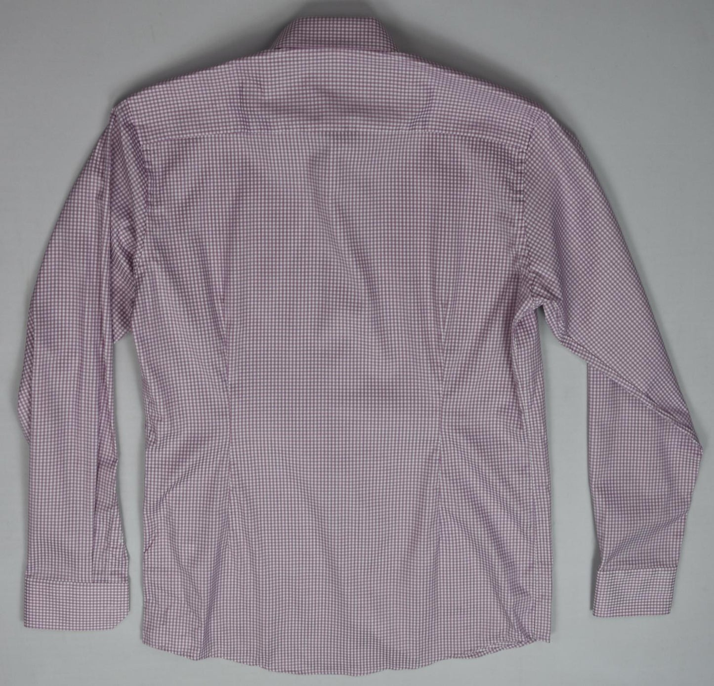 Eton Men's Slim Fit Check-Print Stretch Shirt Pink/Red Size 15 - 38 New $260