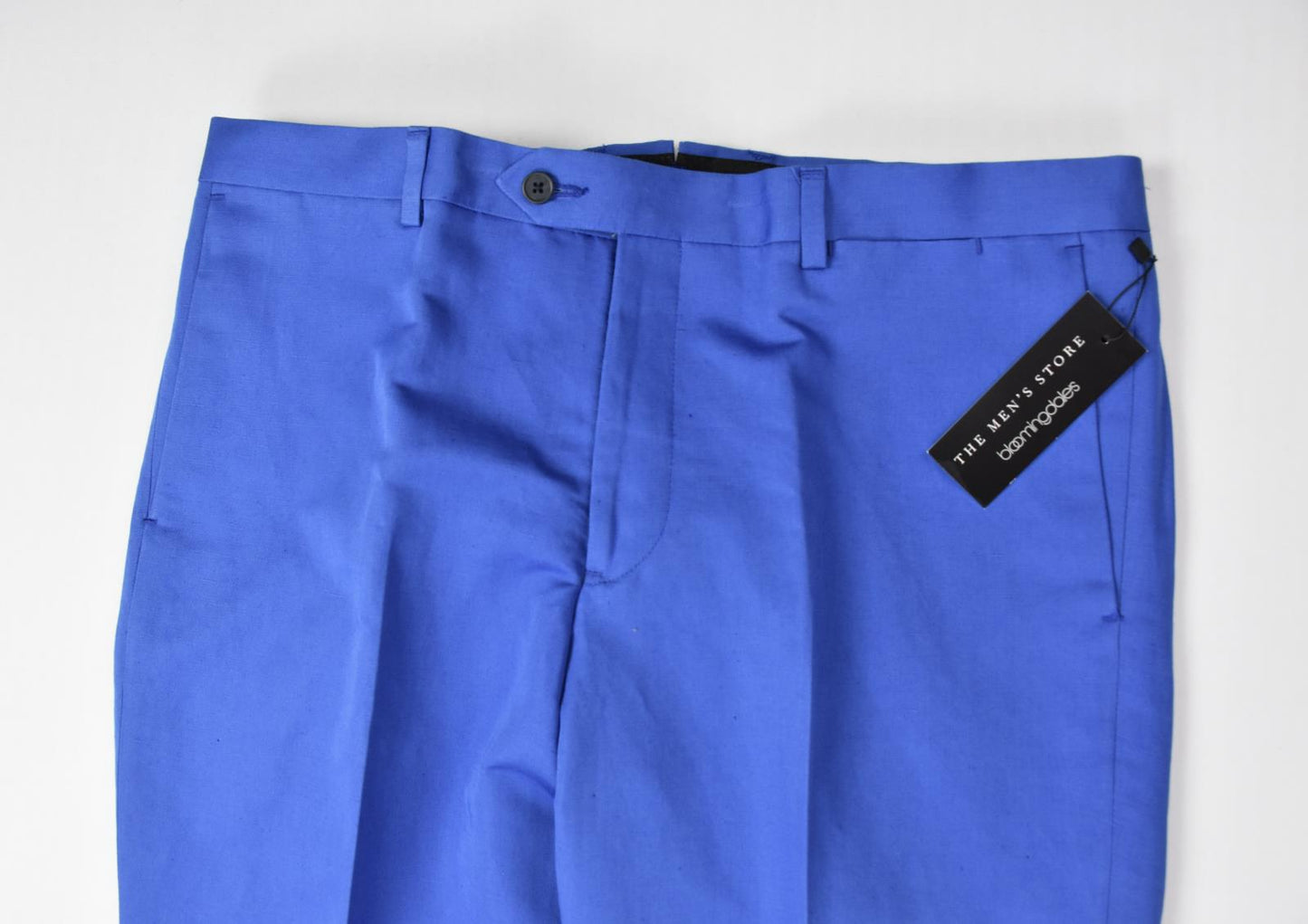 The Mens Store Royal Blue Cotton Linen Pants 34 New $178