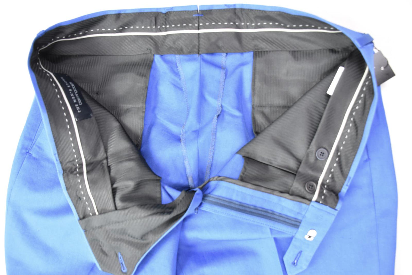 The Mens Store Royal Blue Cotton Linen Pants 34 New $178