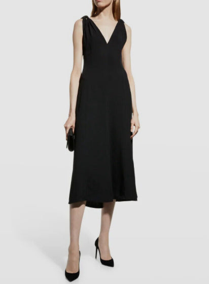Victoria Beckham Women's Twist-Shoulder Dress Sz UK 12 / US 8 NEW AW22 $1100