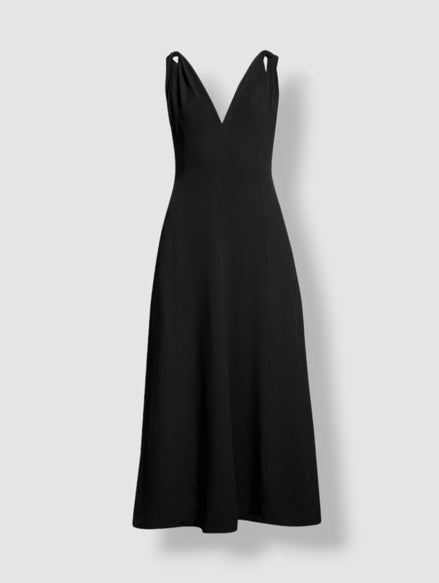 Victoria Beckham Women's Twist-Shoulder Dress Sz UK 12 / US 8 NEW AW22 $1100