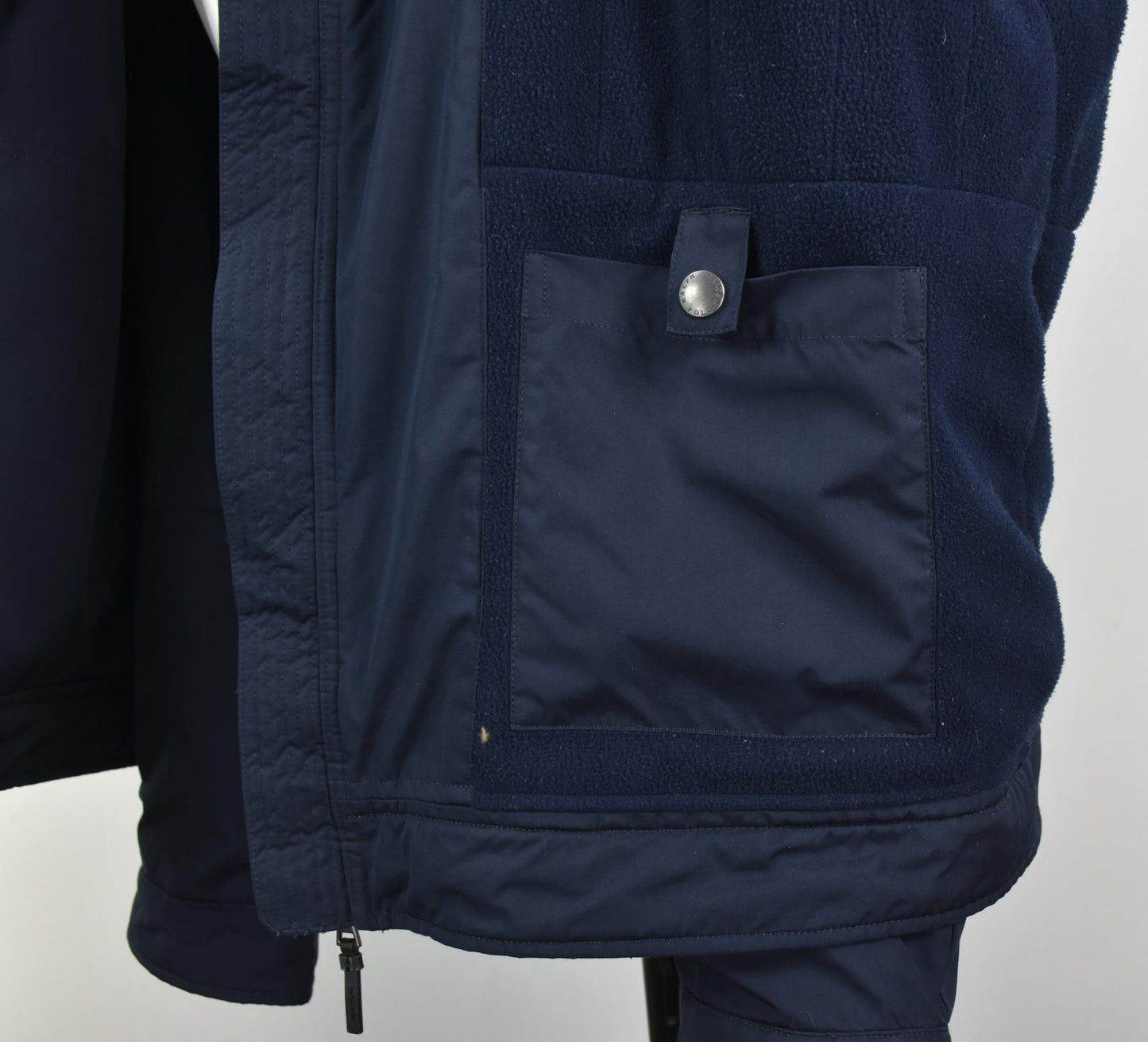 Polo Ralph Lauren Men's Fleece Lined Filled Full Zip Hooded Jacket XL Vintage