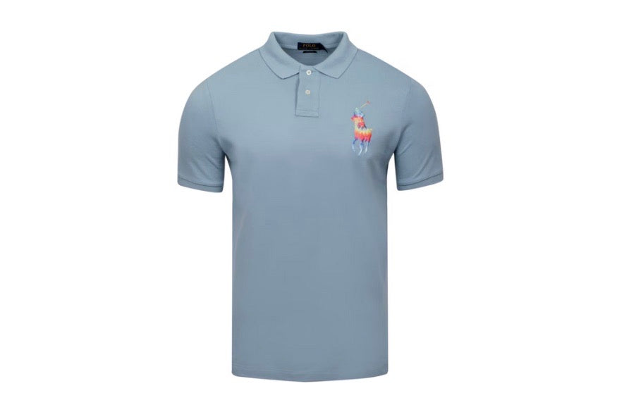 Polo Ralph Lauren Mens Classic Fit Tye-Dye Big Pony Mesh Shirt Size M New $110