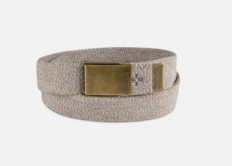 Sun + Stone Stretch Webbing Belt Khaki Sz L New $40 comfortable fit 11SS030002