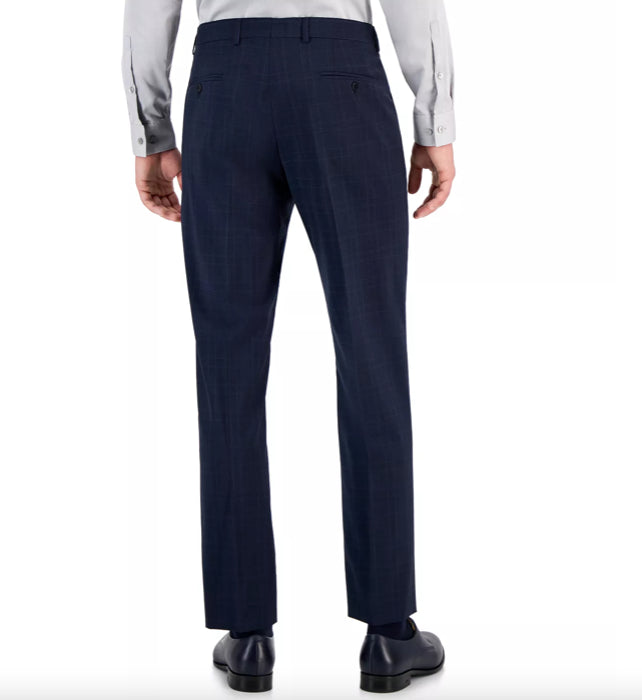 AX Armani Exchange Mens Slim Wool Pants Navy Plaid 36 NEW $220 09P0X00X059920