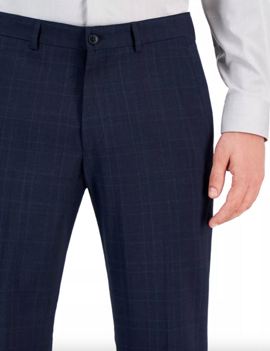 AX Armani Exchange Mens Slim Wool Pants Navy Plaid 36 NEW $220 09P0X00X059920