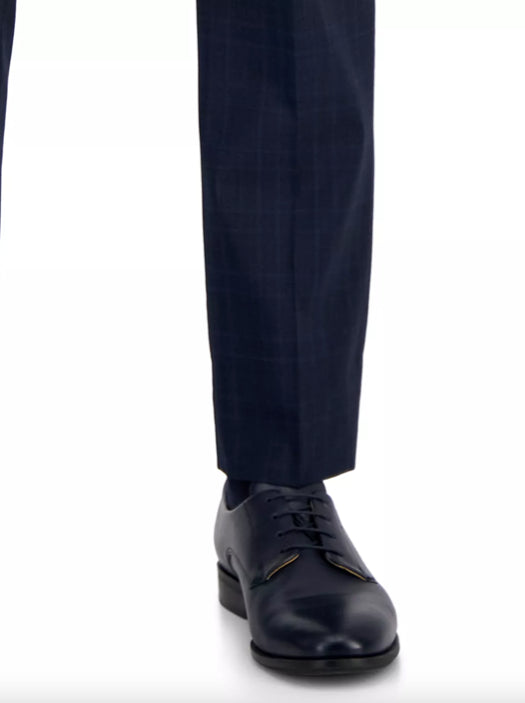 AX Armani Exchange Mens Slim Wool Pants Navy Plaid 36 NEW $220 09P0X00X059920