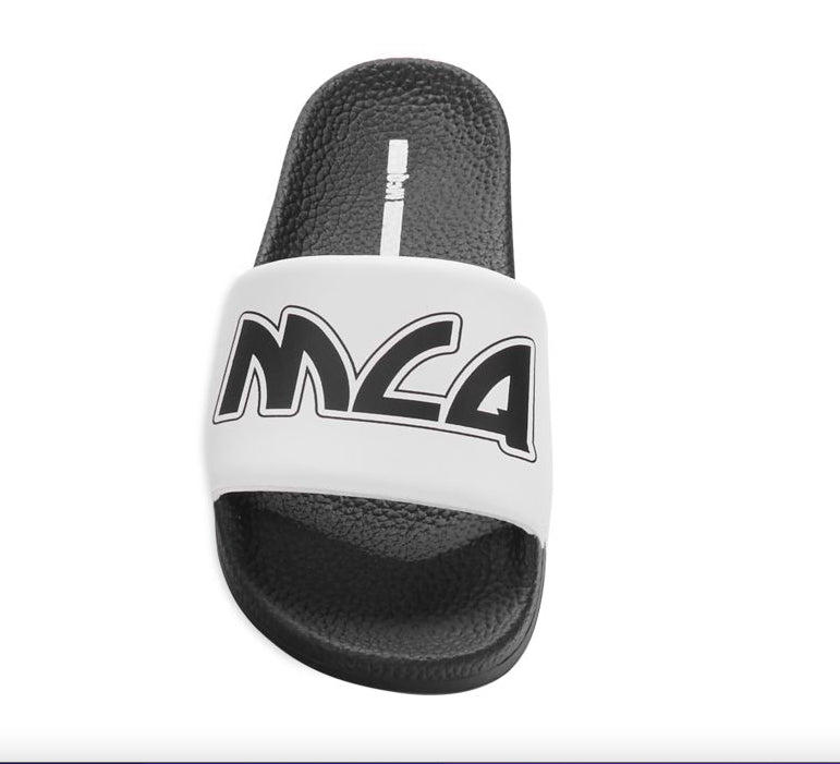 MCQ Alexander McQueen Men's Logo Slide Sandals White 44- US 11 NEW $175