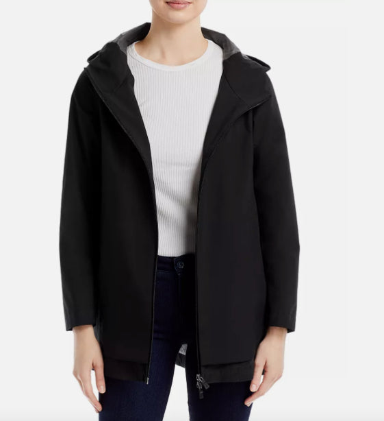 Herno Women's Woven Layered Jacket Coat Sz 50 IT USA 14 NEW $875 GI042DL 11101