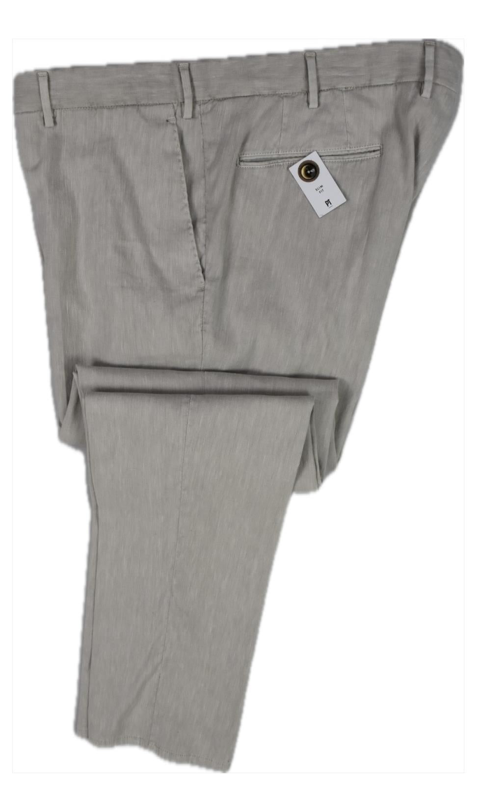 PT Torino PT01 Stone Cotton Linen Slim Pants 56- 40 US NEW $395 COVT01Z0UCL1