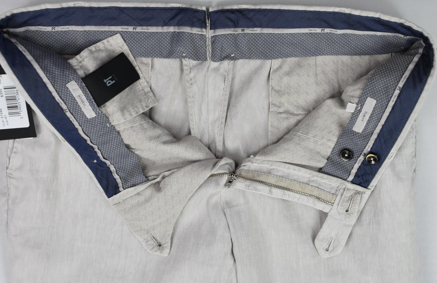 PT Torino PT01 Stone Cotton Linen Slim Pants 56- 40 US NEW $395 COVT01Z0UCL1
