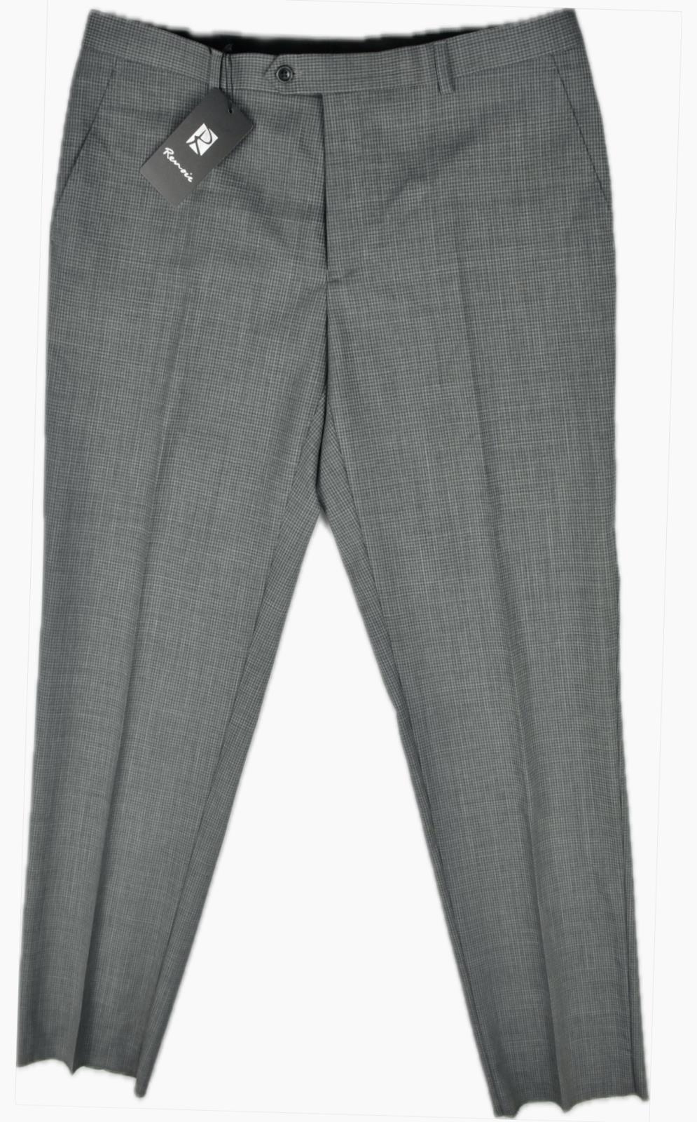 RENOIR MEN'S CLASSIC FIT 100% WOOL PREMIUM PLAID PANTS 36 NEW 556-1