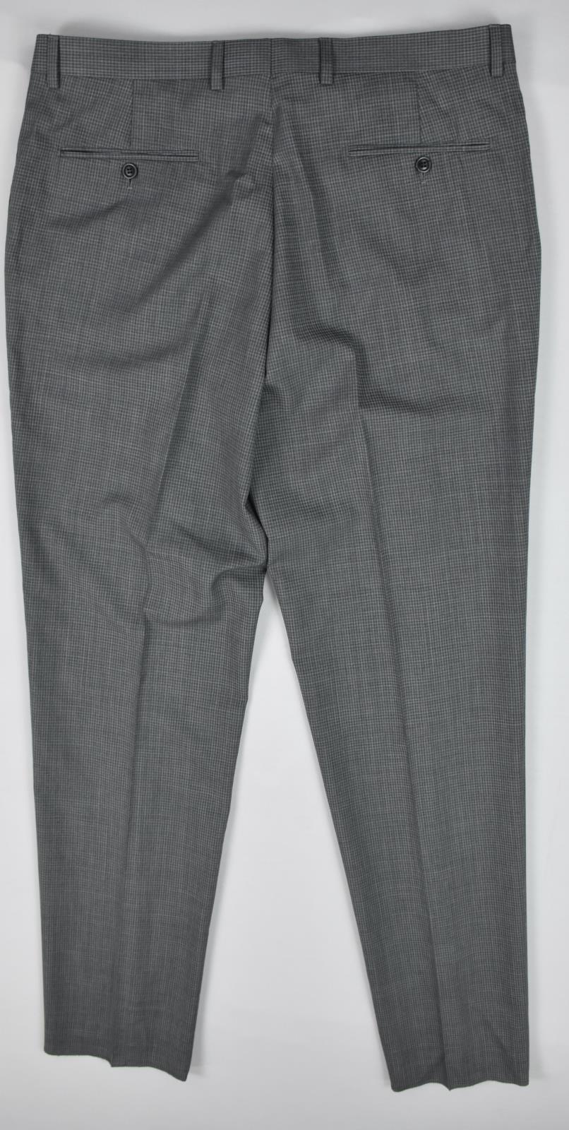 RENOIR MEN'S CLASSIC FIT 100% WOOL PREMIUM PLAID PANTS 36 NEW 556-1