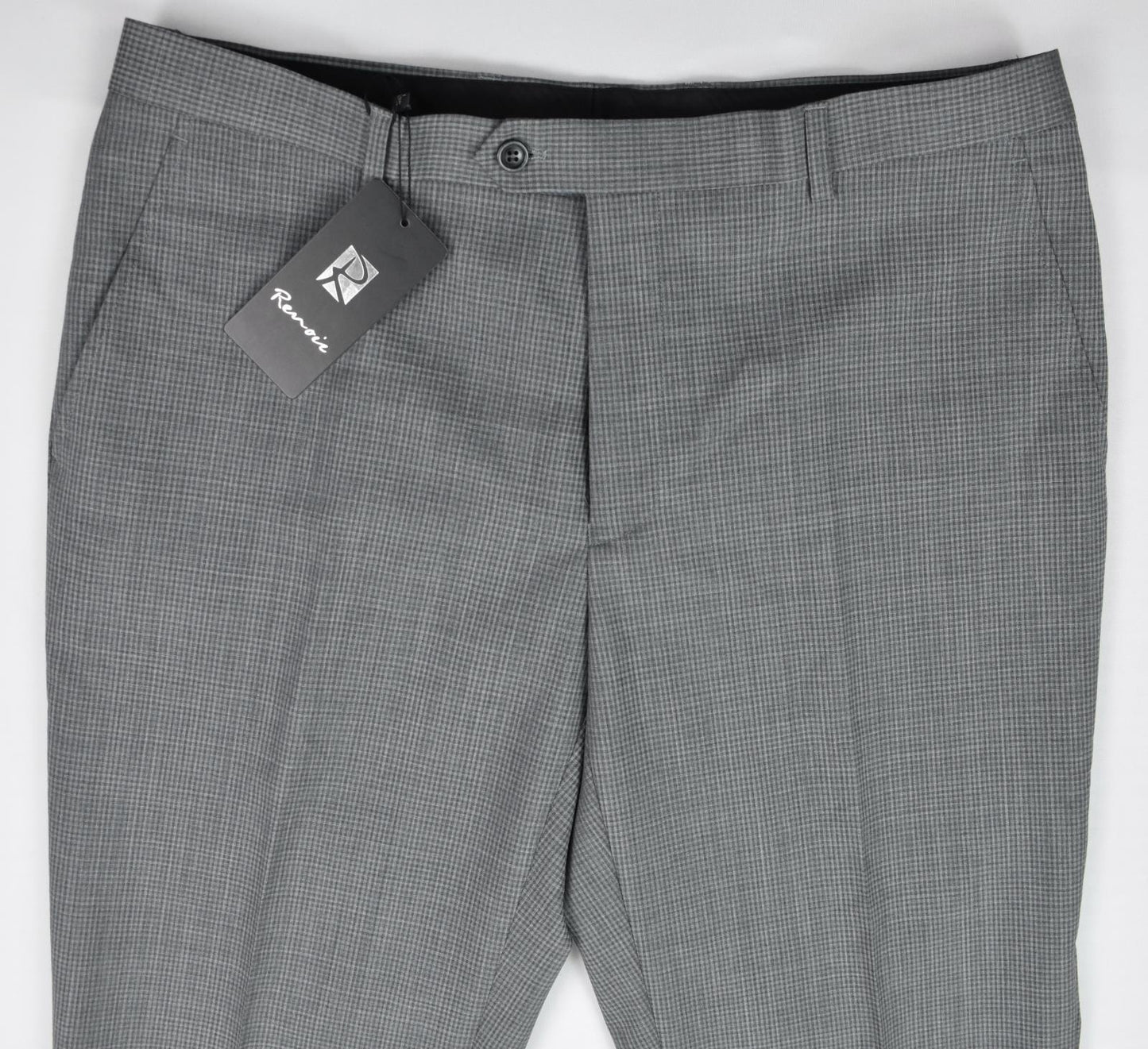 RENOIR MEN'S CLASSIC FIT 100% WOOL PREMIUM PLAID PANTS 36 NEW 556-1
