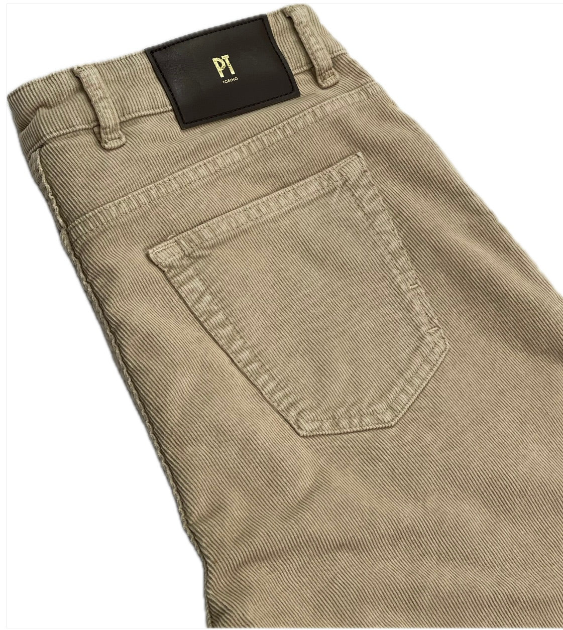 PT Torino Mens 5 Pocket Pants Slim Jazz Tan Corduroy Cotton 32 NEW $395