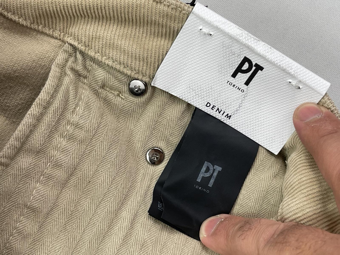 PT Torino Mens 5 Pocket Pants Slim Jazz Tan Corduroy Cotton 32 NEW $395