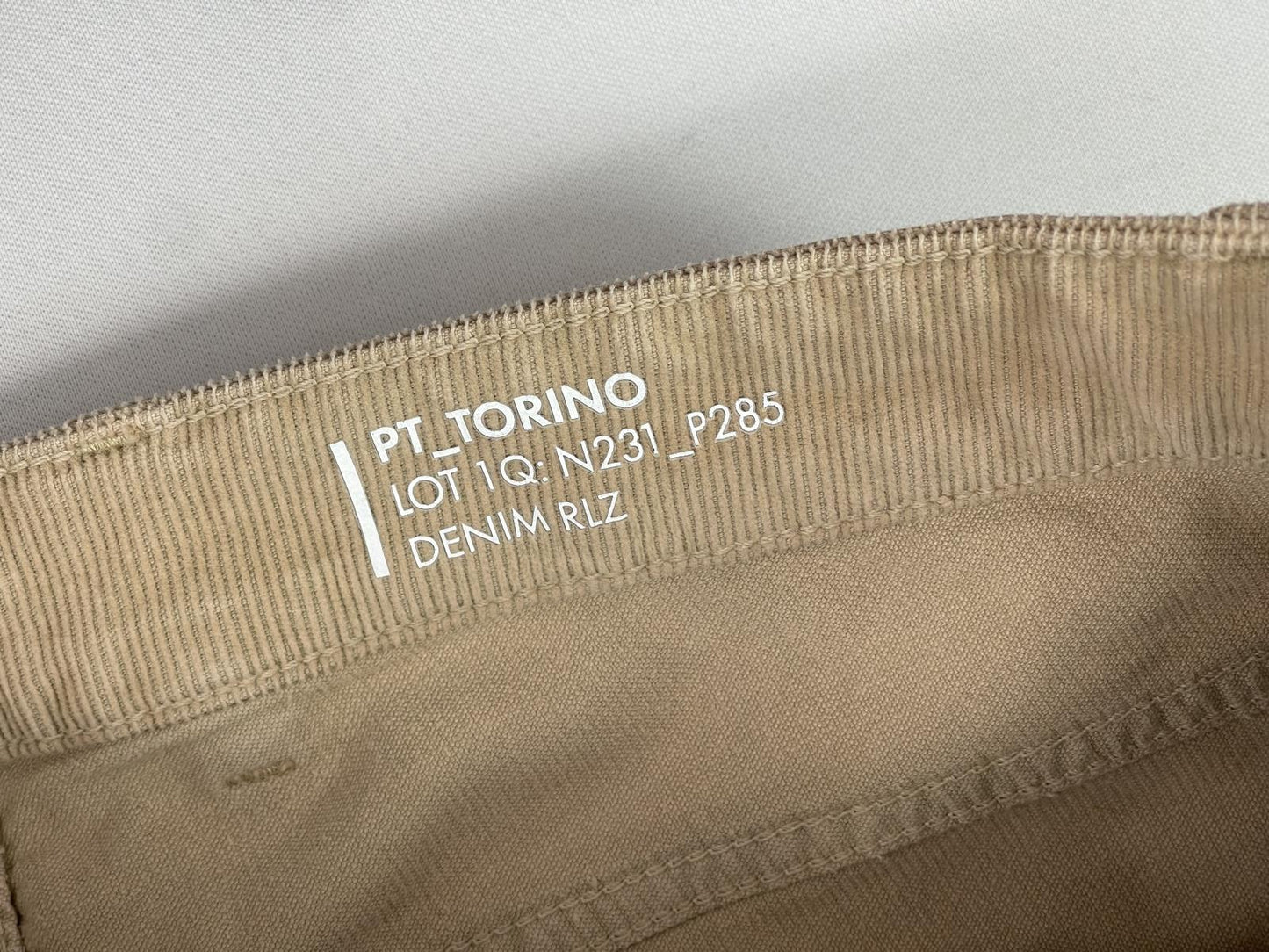 PT Torino Mens 5 Pocket Pants Slim Jazz Tan Corduroy Cotton 32 NEW $395