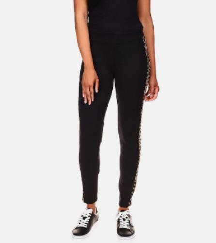 MICHAEL KORS Cheetah-Panel Leggings Pants Petite P/S NEW $98 P89308L1WL