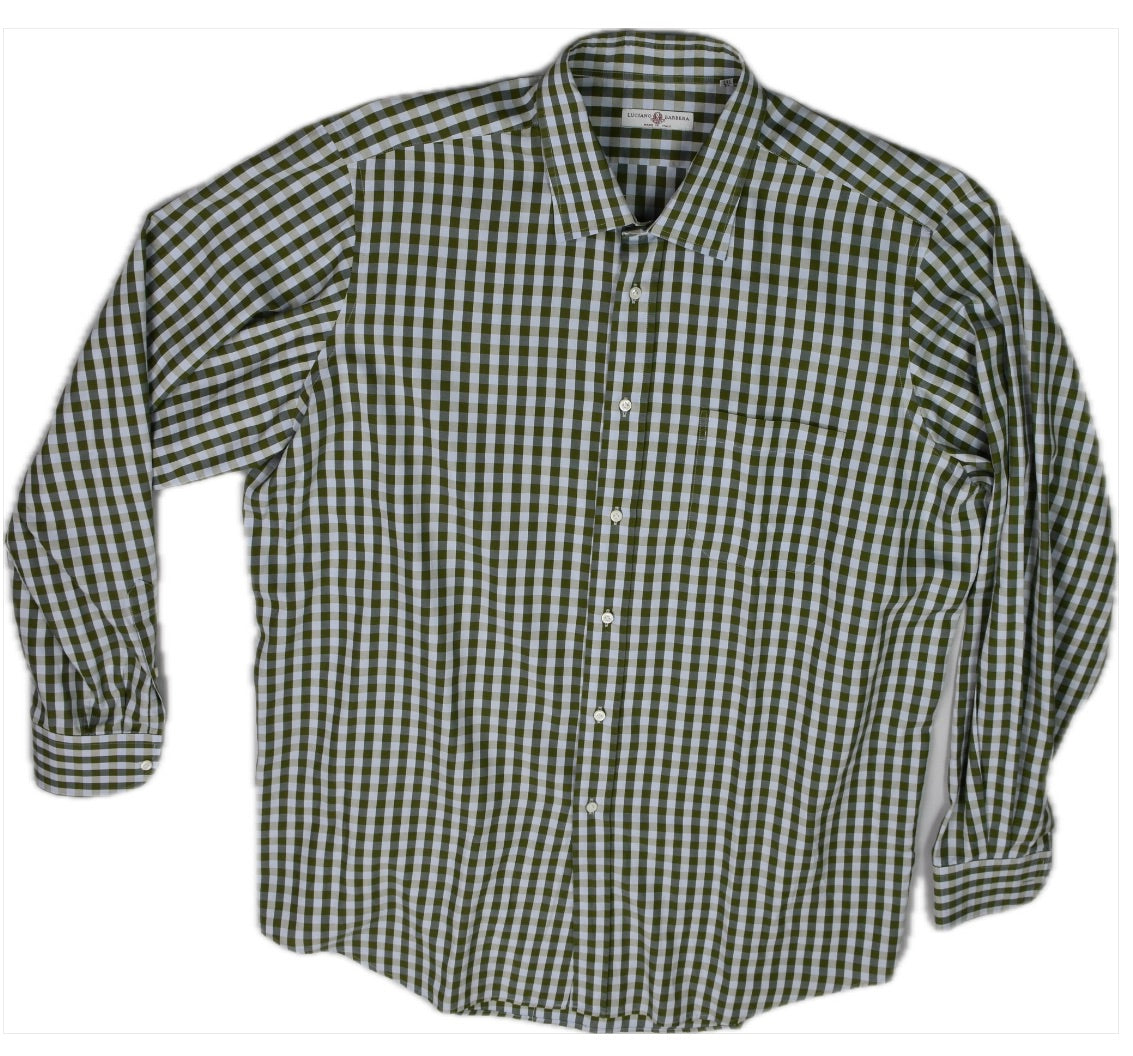 Luciano Barbera Mens Cotton Dress Shirt Size 19.5 3XL MINT Worn a few times