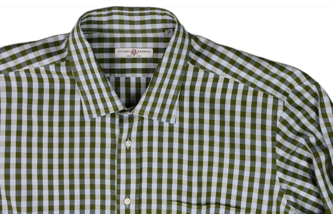 Luciano Barbera Mens Cotton Dress Shirt Size 19.5 3XL MINT Worn a few times