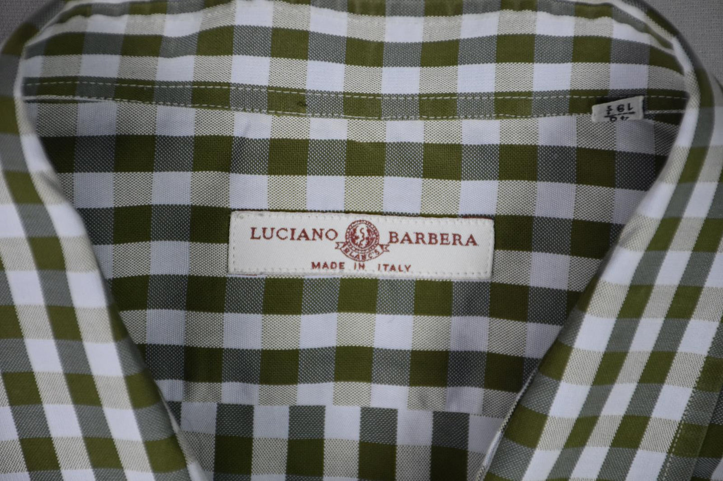 Luciano Barbera Mens Cotton Dress Shirt Size 19.5 3XL MINT Worn a few times
