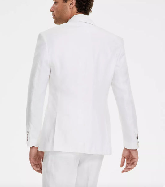 Tayion Collection Men Classic-Fit Linen Suit Jacket Herringbone 44R ACON1RNZ0000